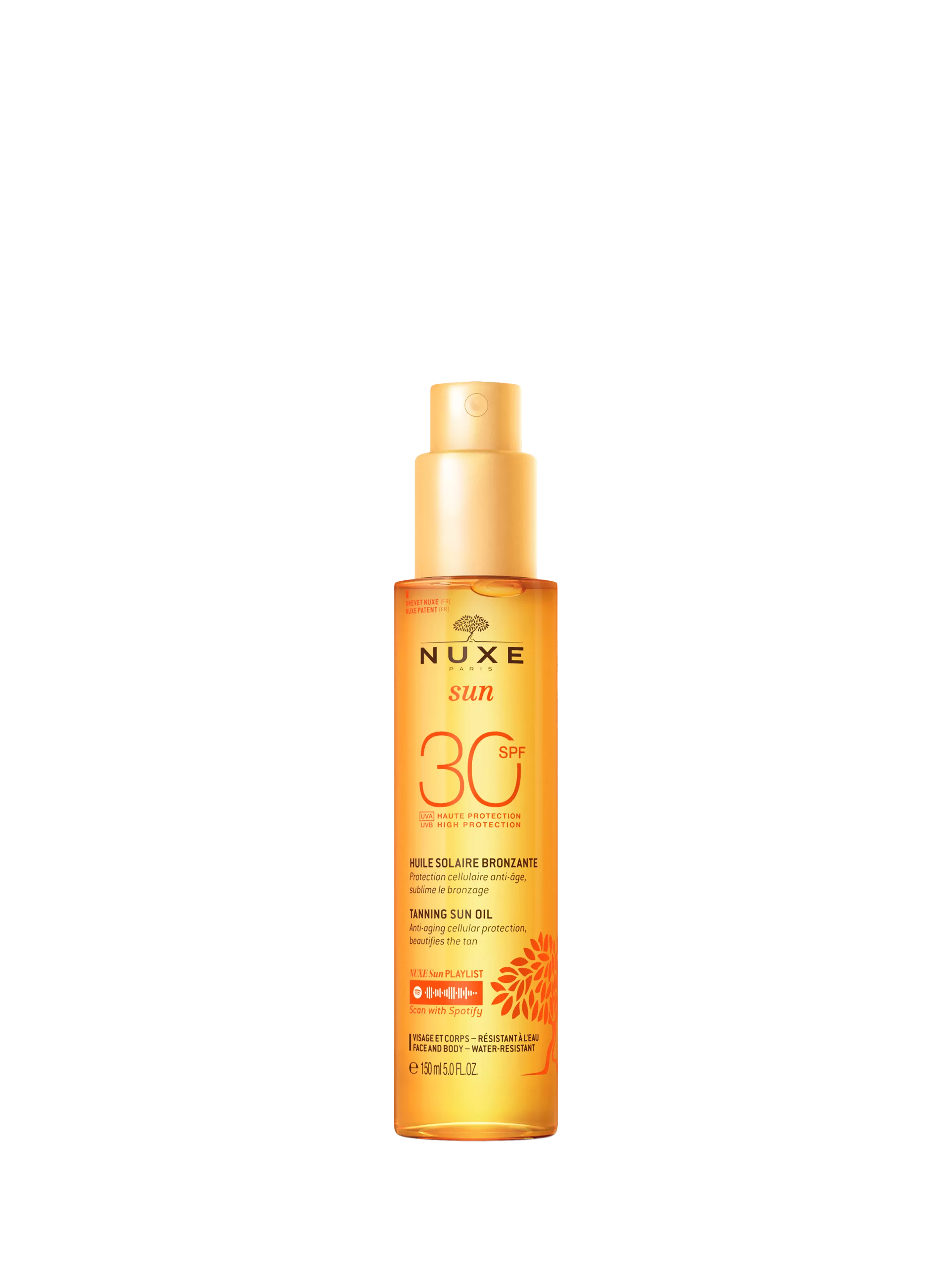 NUXE Sun Tanning Oil SPF 30 150ml, imported from the UK