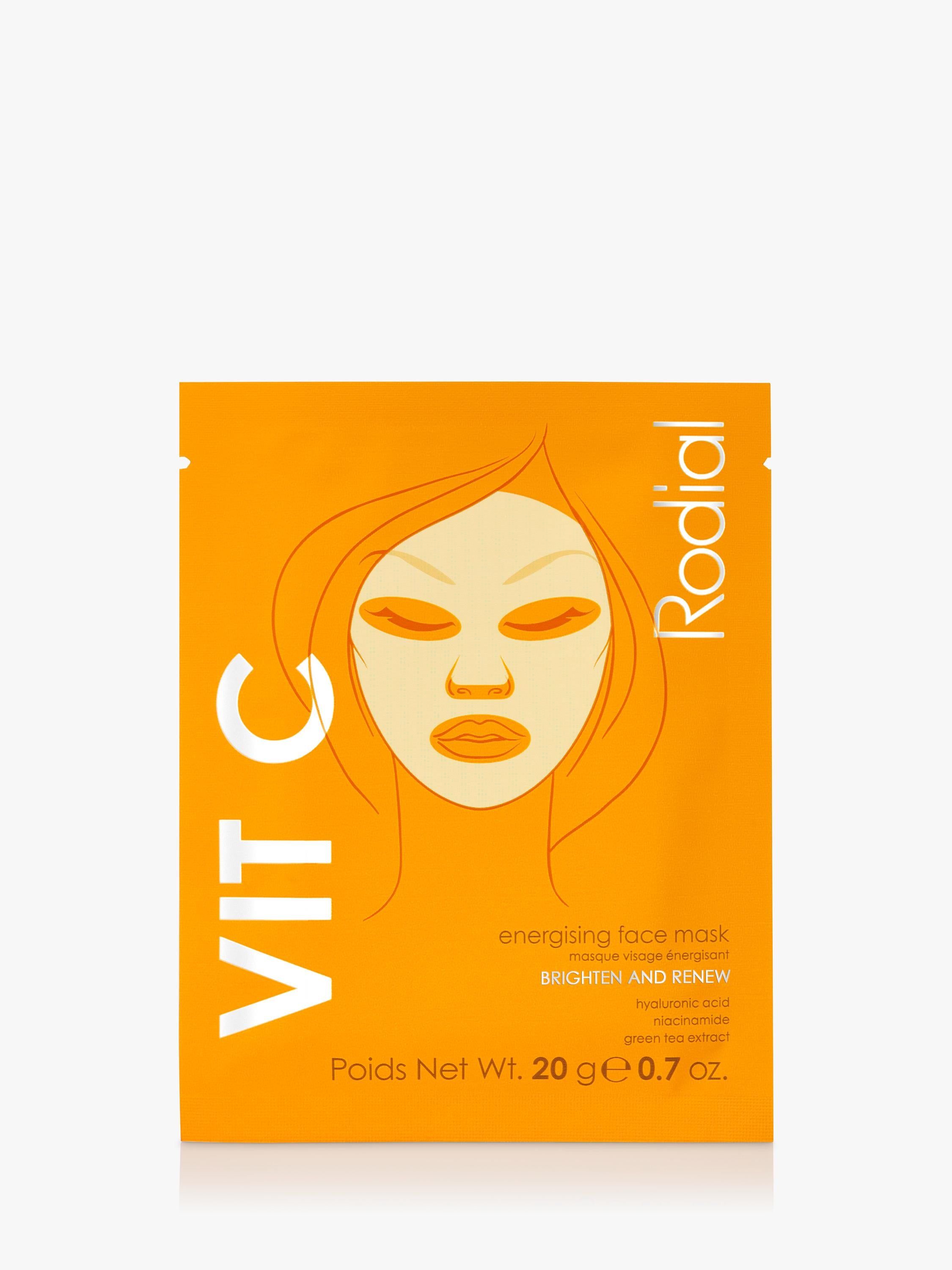 Rodial Vit C Energising sheet mask, imported from the UK