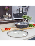 Eaziglide Glass Saucepan / Casserole Pan Lid, 24cm, Clear