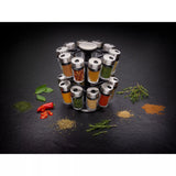 Cole & Mason filled spice rack carousel with 20 jars - British product