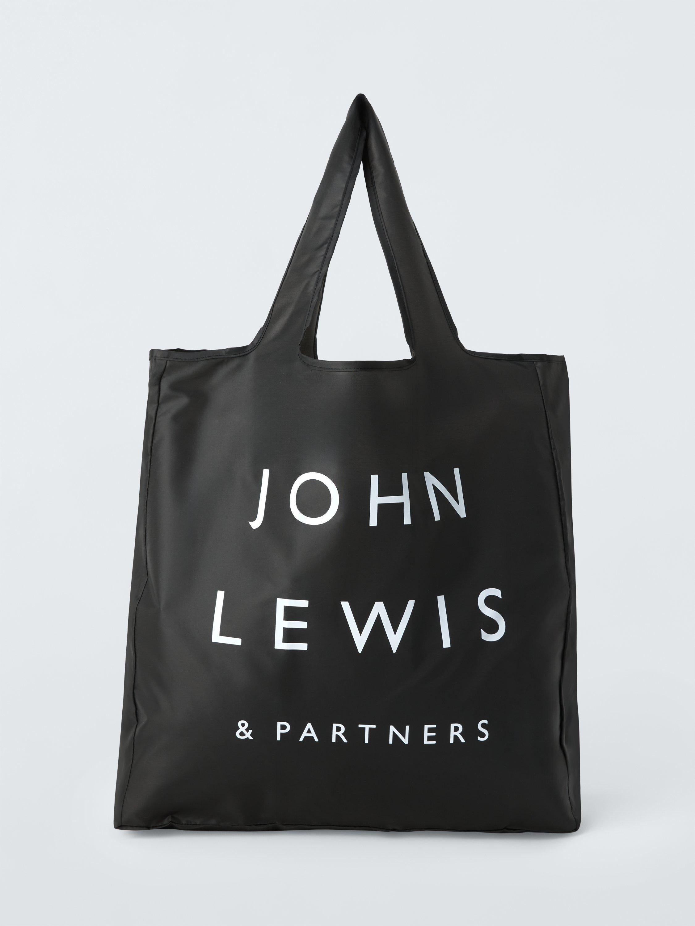 John Lewis black foldaway pouch bag, imported from the UK