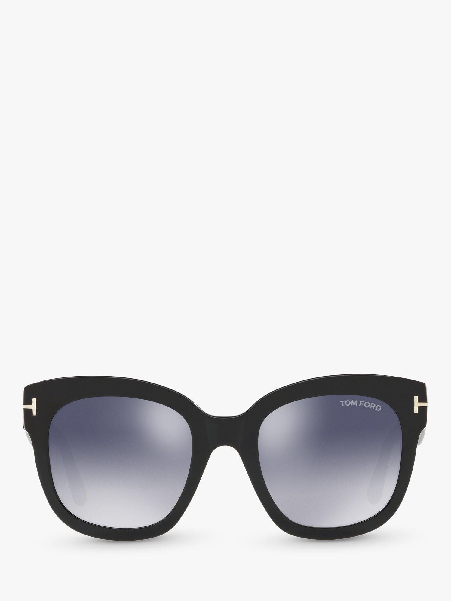 TOM FORD Beatrix-02 square sunglasses mirrored grey lenses, UK version