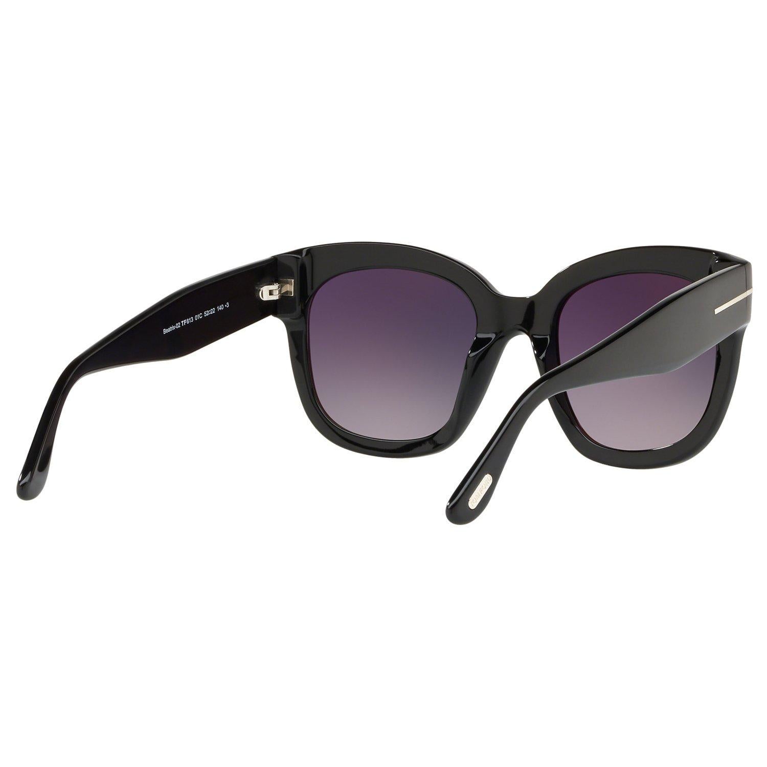 TOM FORD Beatrix-02 square sunglasses mirrored grey lenses, UK version
