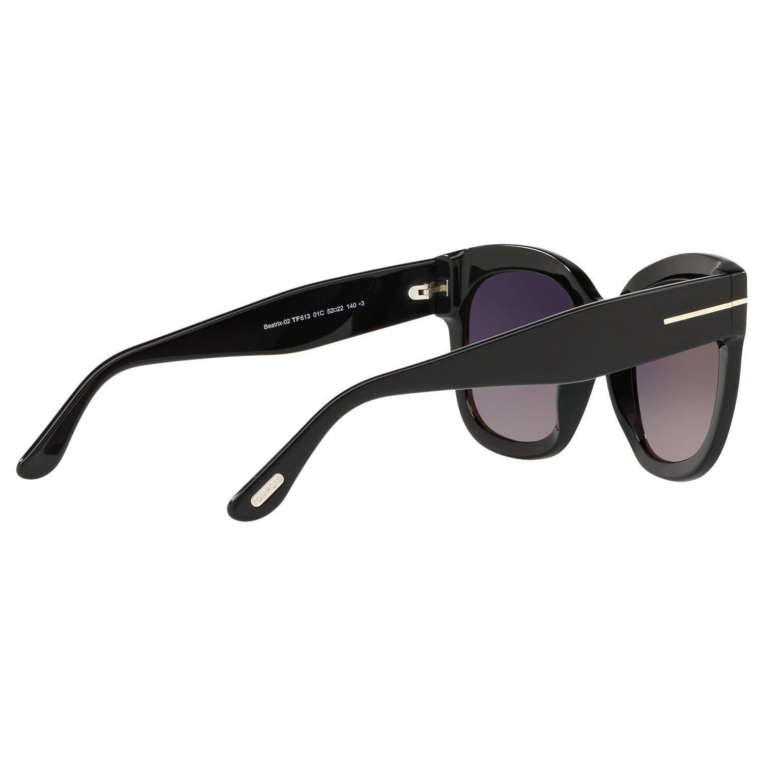 TOM FORD Beatrix-02 square sunglasses mirrored grey lenses, UK version