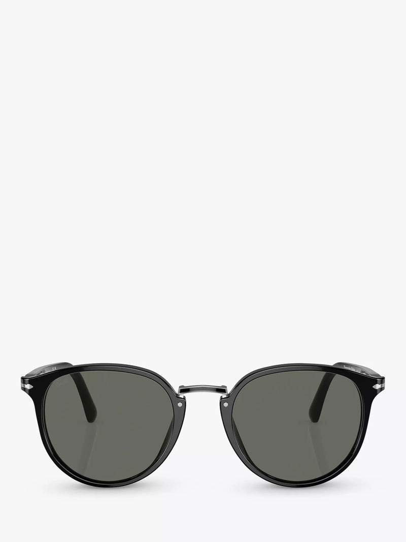 Persol oval sunglasses with dark glass lenses (British brand)