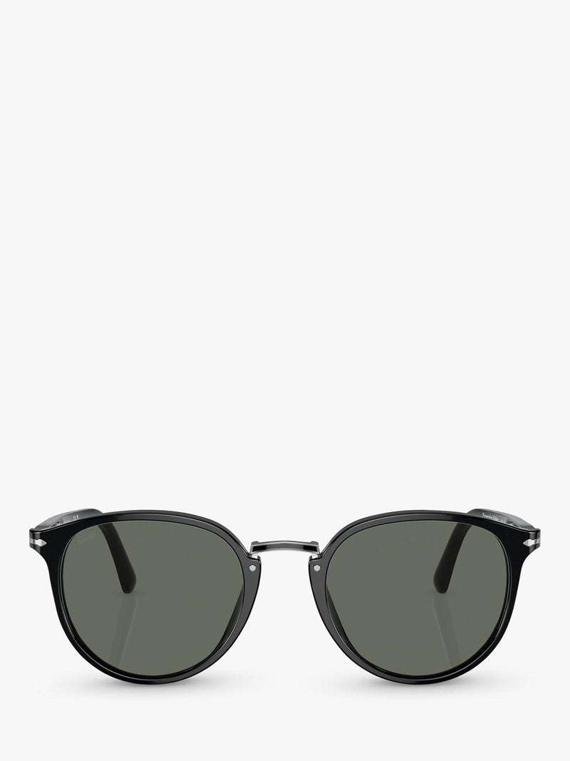 Persol oval sunglasses with dark glass lenses (British brand)