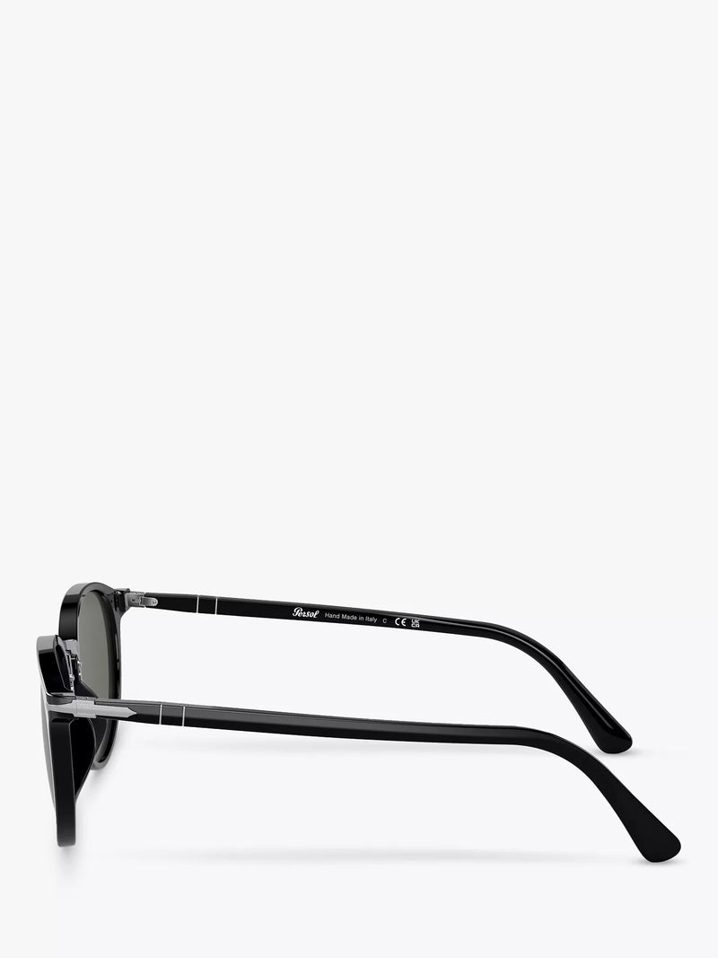 Persol oval sunglasses with dark glass lenses (British brand)