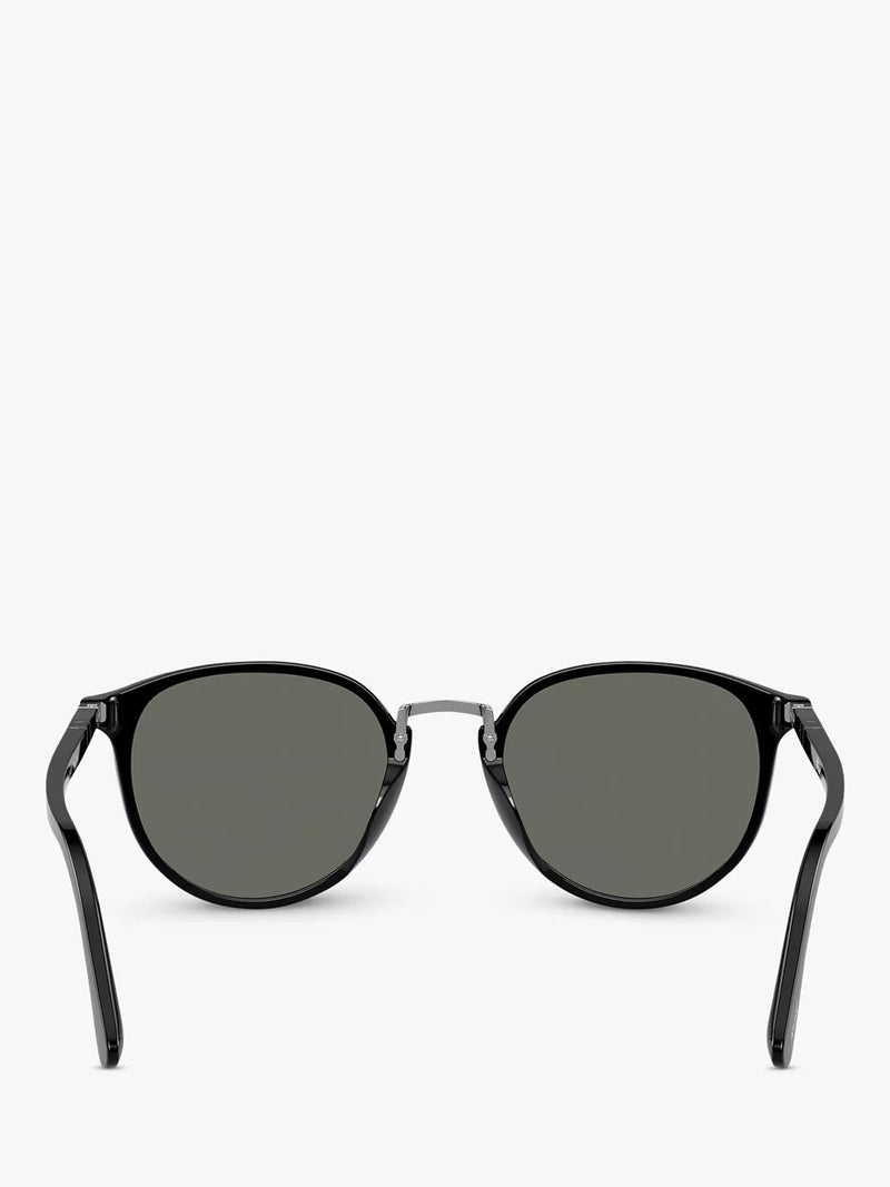Persol oval sunglasses with dark glass lenses (British brand)