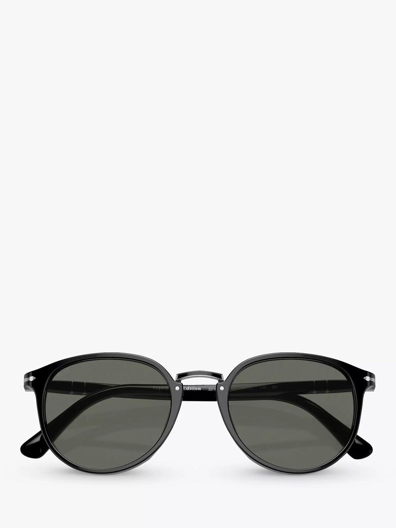 Persol oval sunglasses with dark glass lenses (British brand)