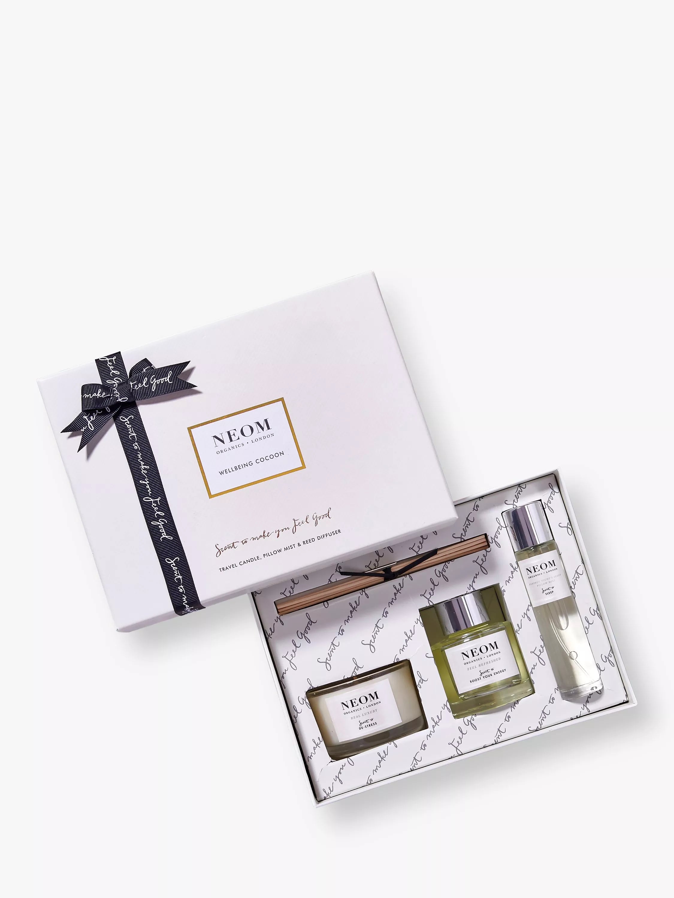 NEOM London wellbeing set reed diffuser candle pillow mist imported from UK