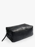 Soft wash bag with lined interior and gunmetal zip for travel (British product)