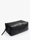 Soft wash bag with lined interior and gunmetal zip for travel (British product)