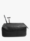 Soft wash bag with lined interior and gunmetal zip for travel (British product)