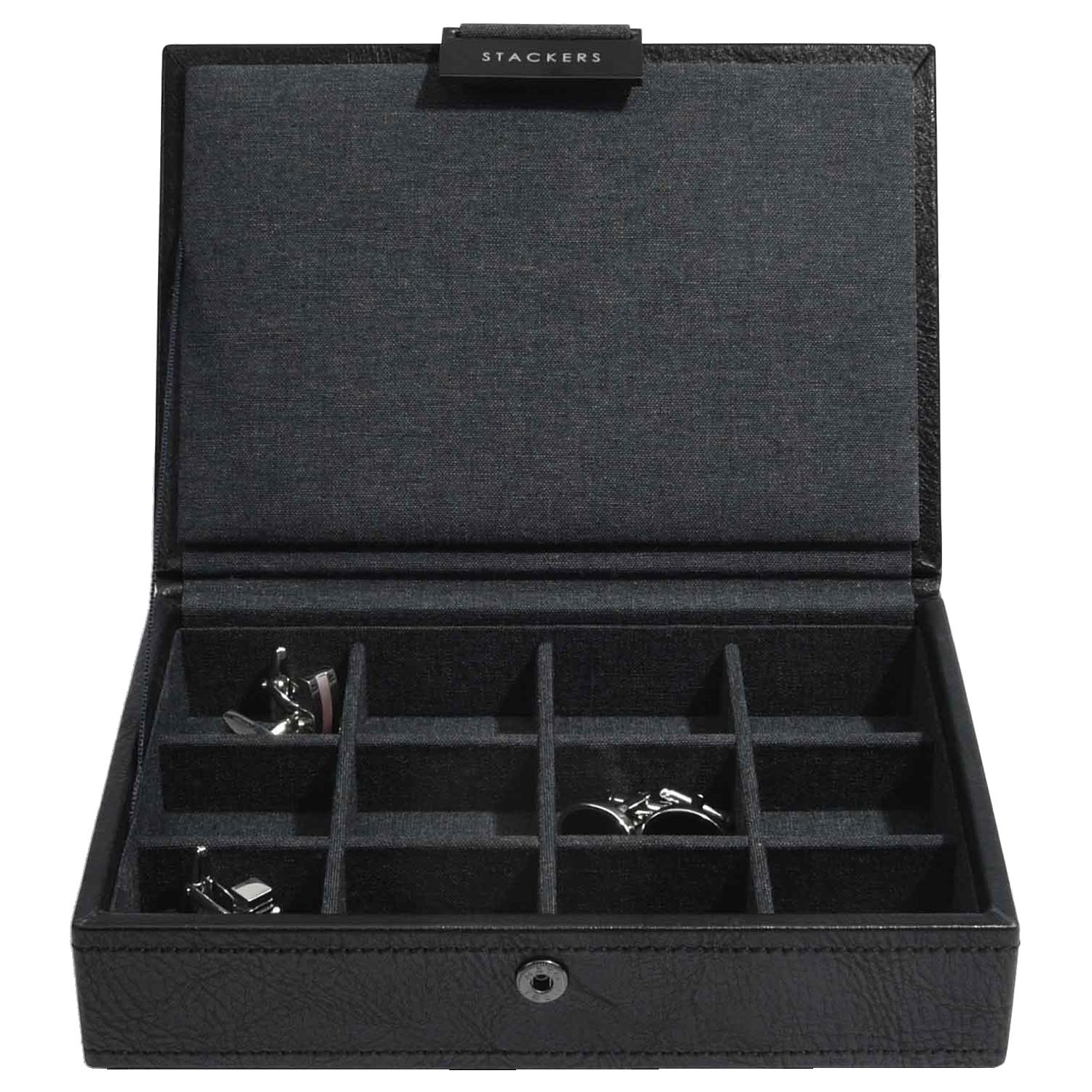 Stackers lidded cufflink storage box (British brand)