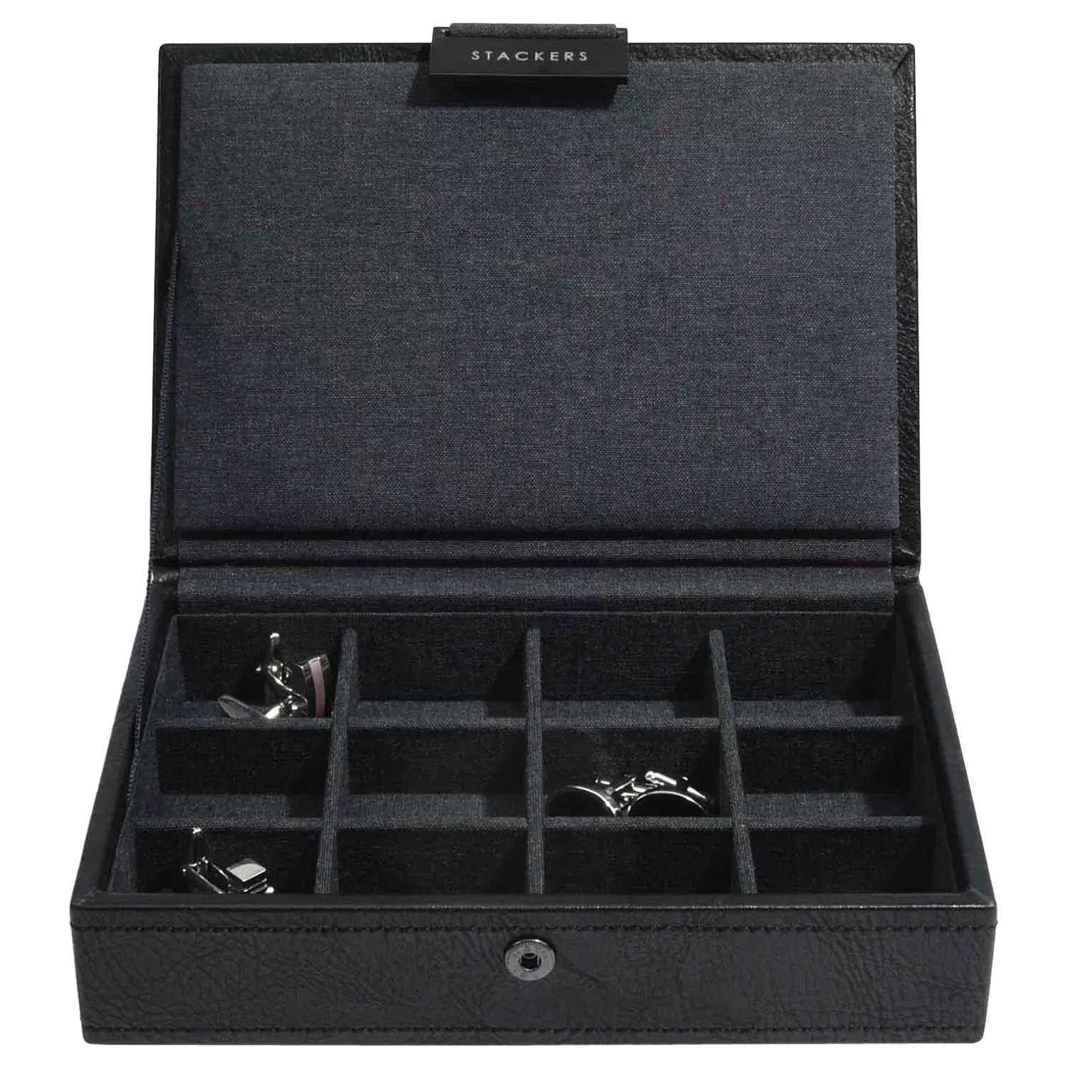 Stackers lidded cufflink storage box (British brand)