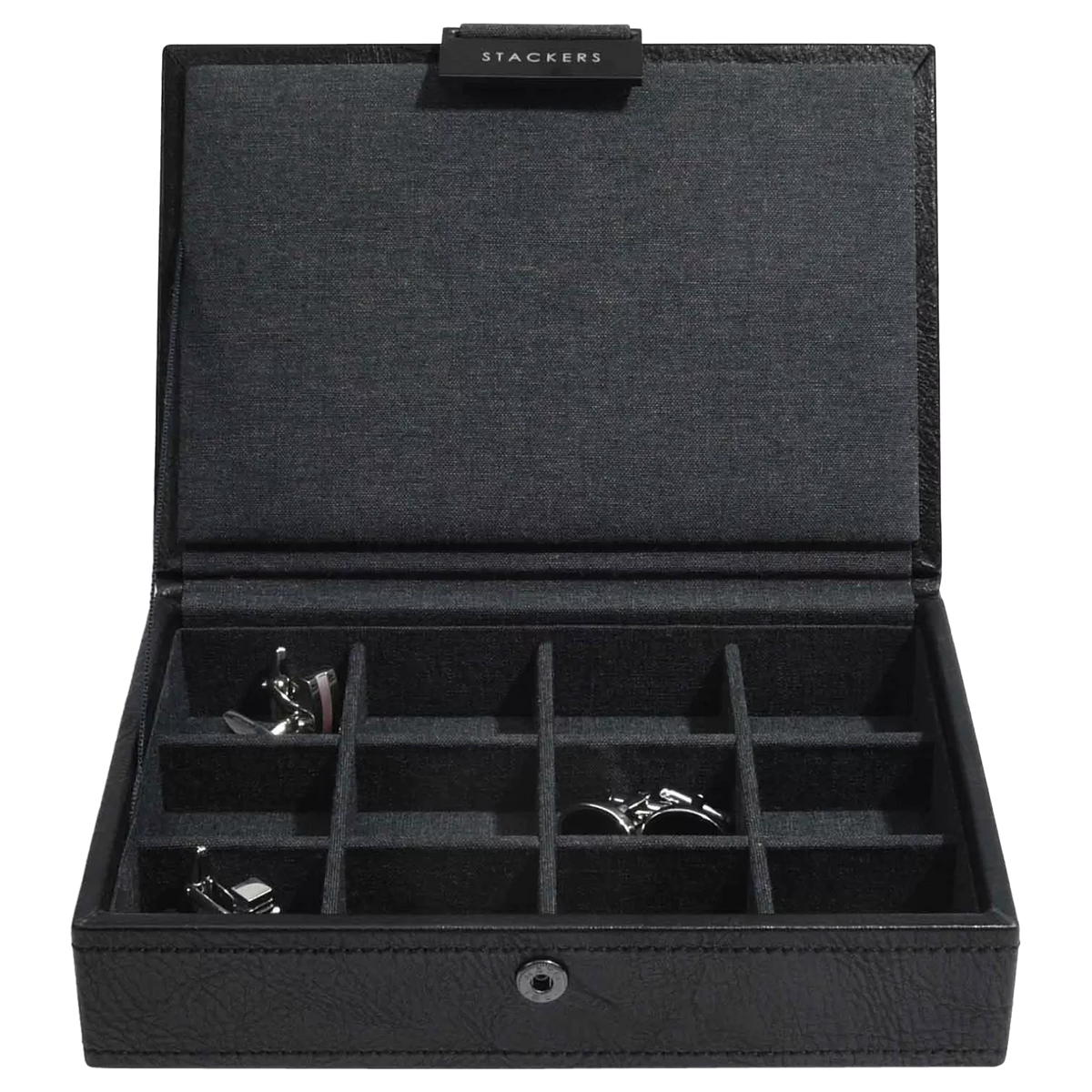 Stackers lidded cufflink storage box (British brand)