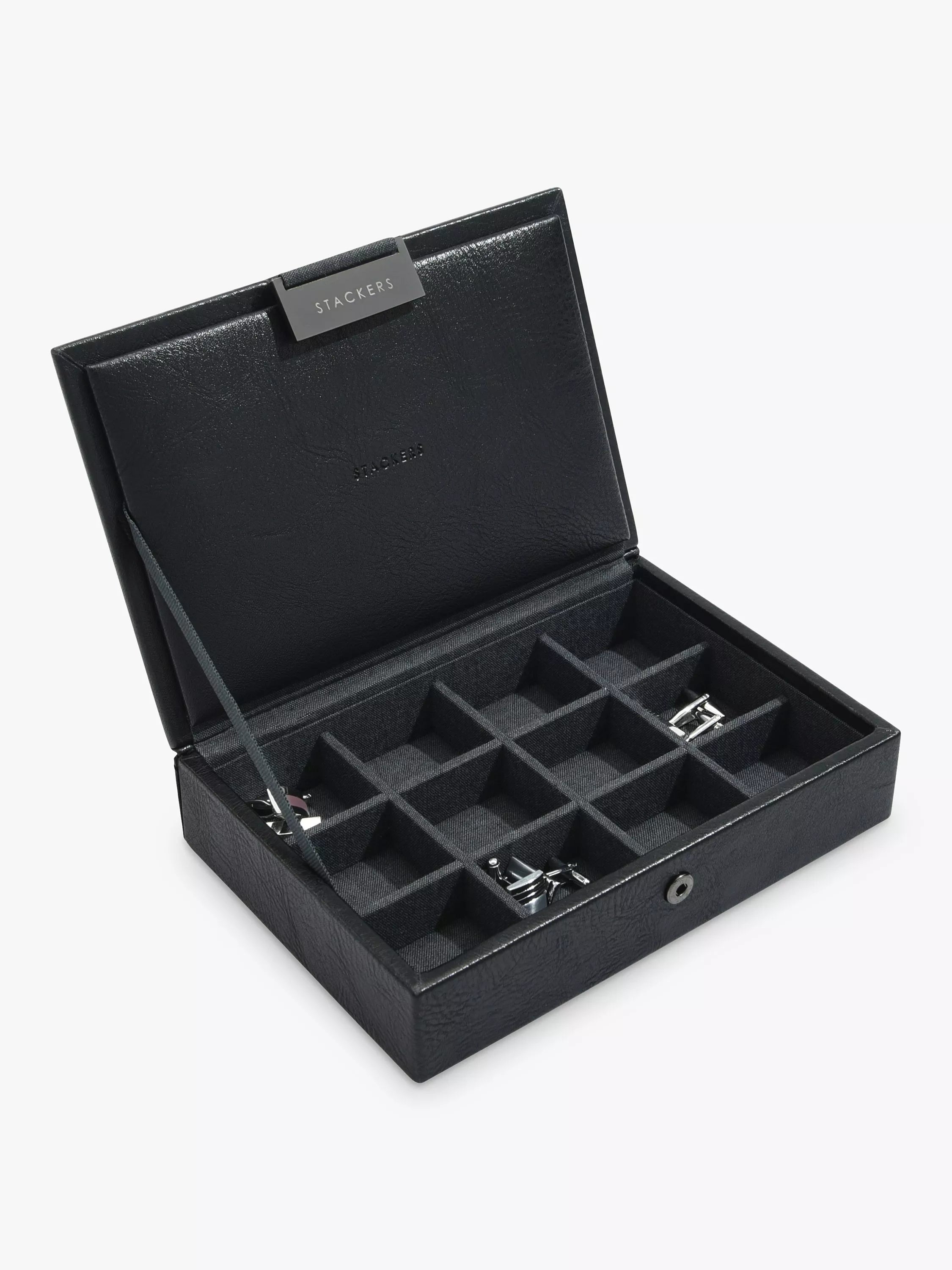 Stackers lidded cufflink storage box (British brand)