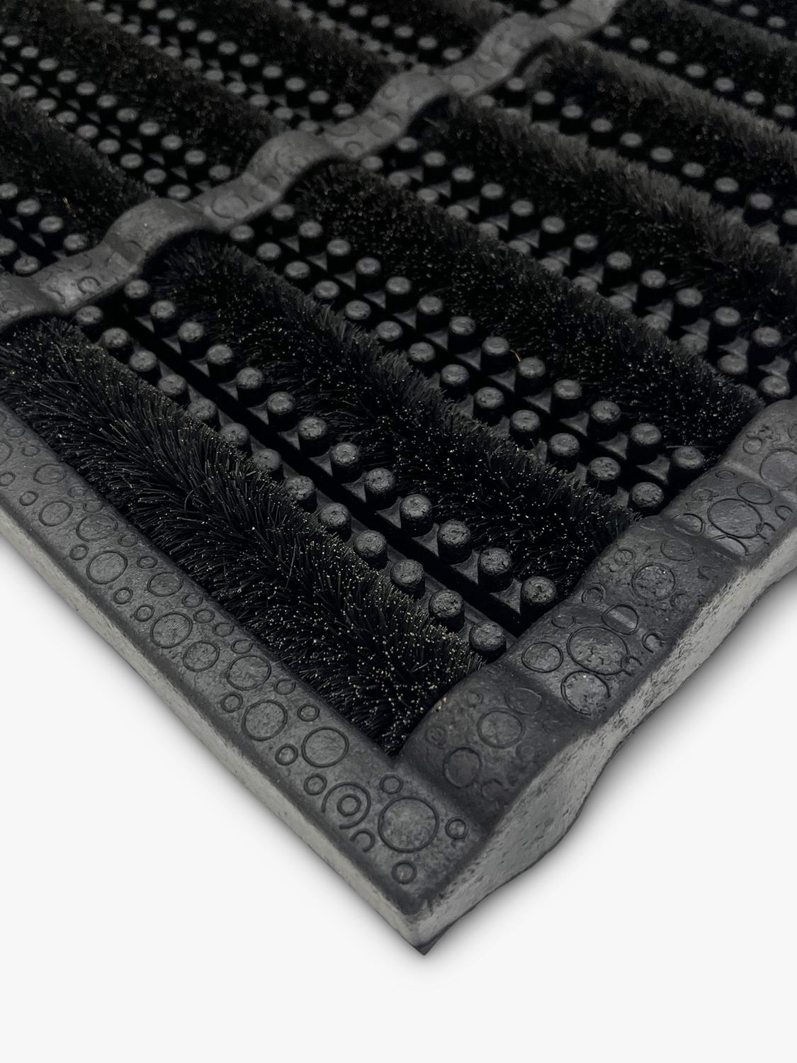 John Lewis black coir doormat with rubber base, UK version