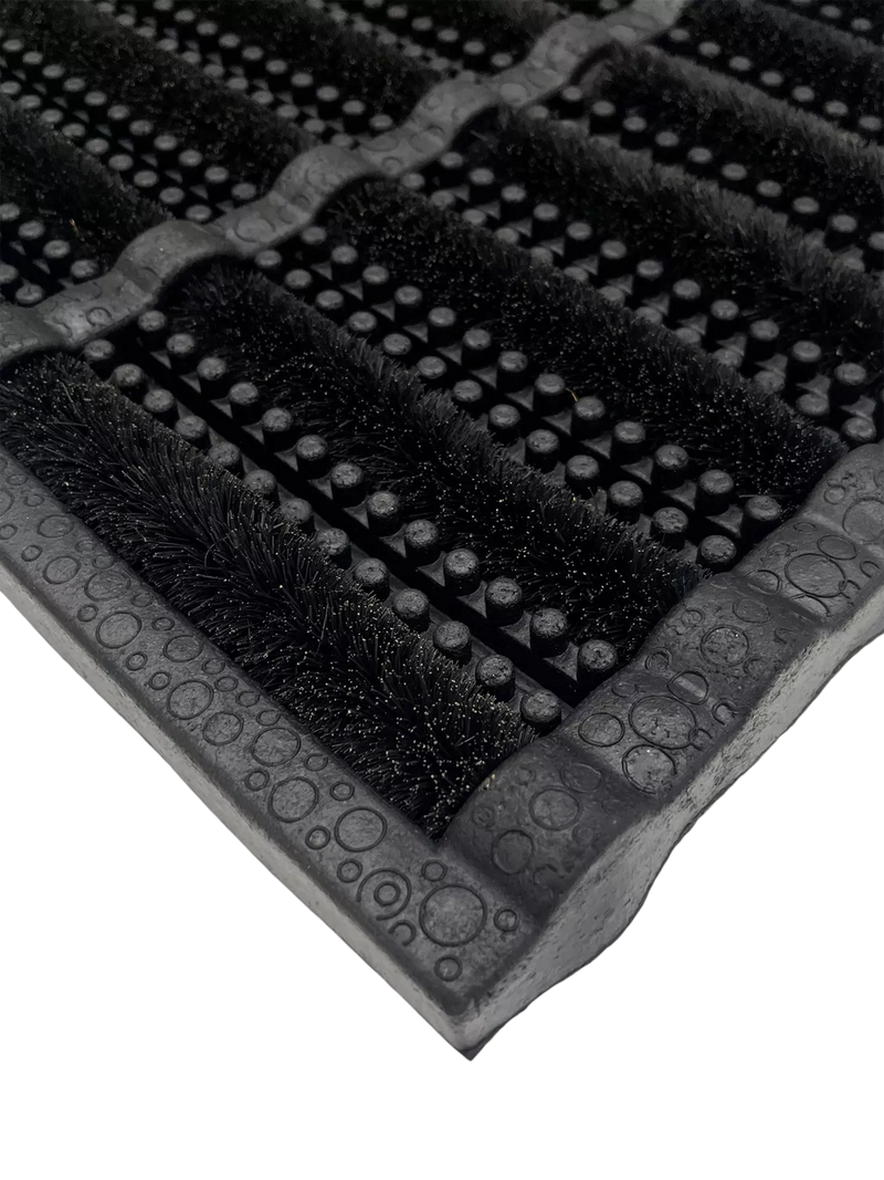 John Lewis black coir doormat with rubber base, UK version