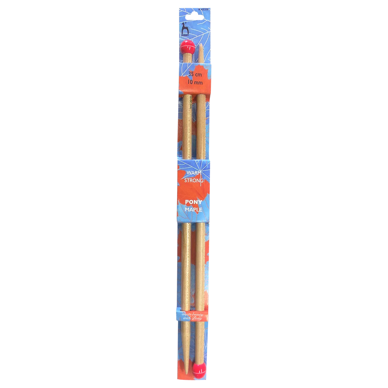 Pony maple single point knitting needles 35cm size 10mm - British product