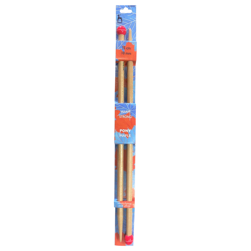Pony maple single point knitting needles 35cm size 10mm - British product