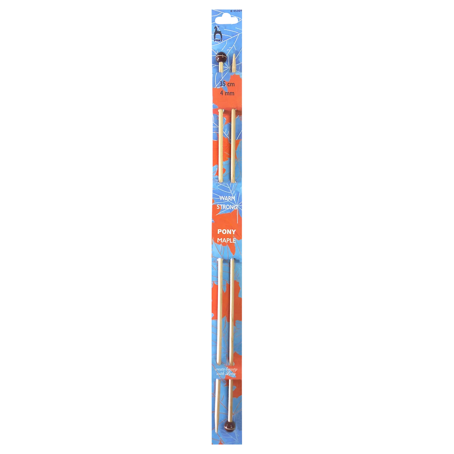 Pony Maple Single Point Knitting Needles 35cm