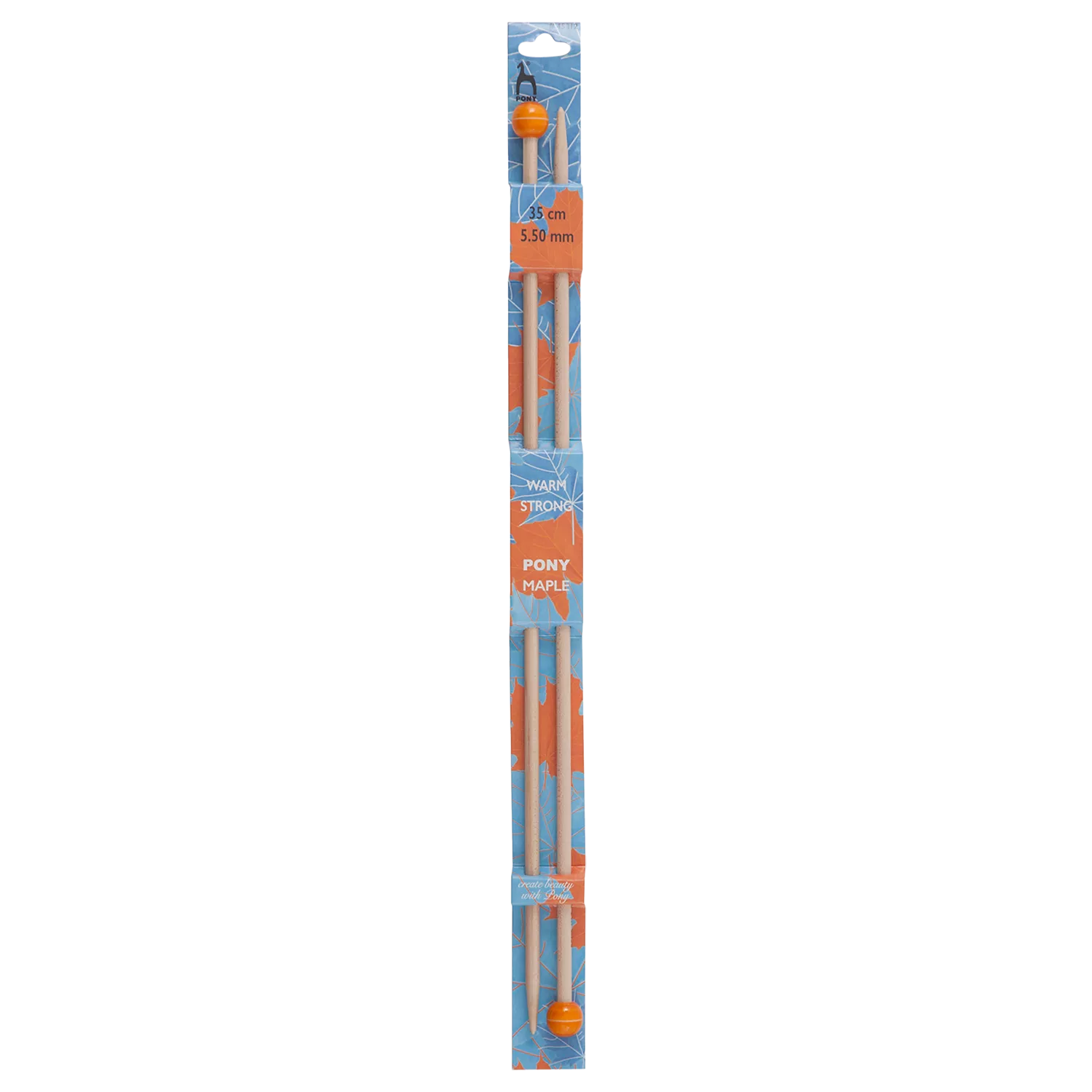 Pony Maple Single Point Knitting Needles 35cm