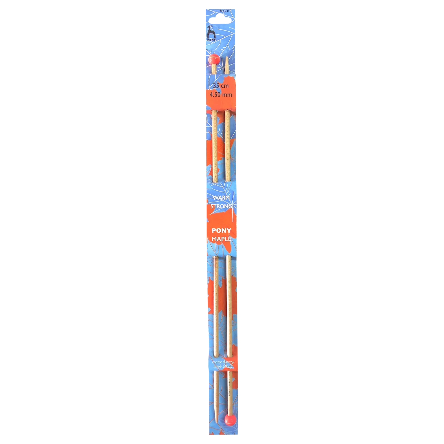 Pony Maple Single Point Knitting Needles 35cm