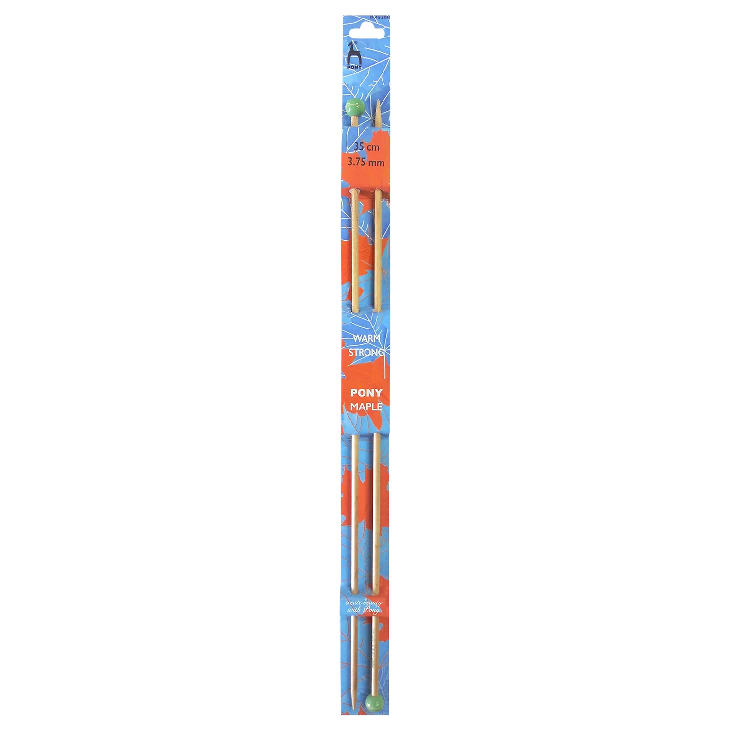 Pony Maple Single Point Knitting Needles 35cm