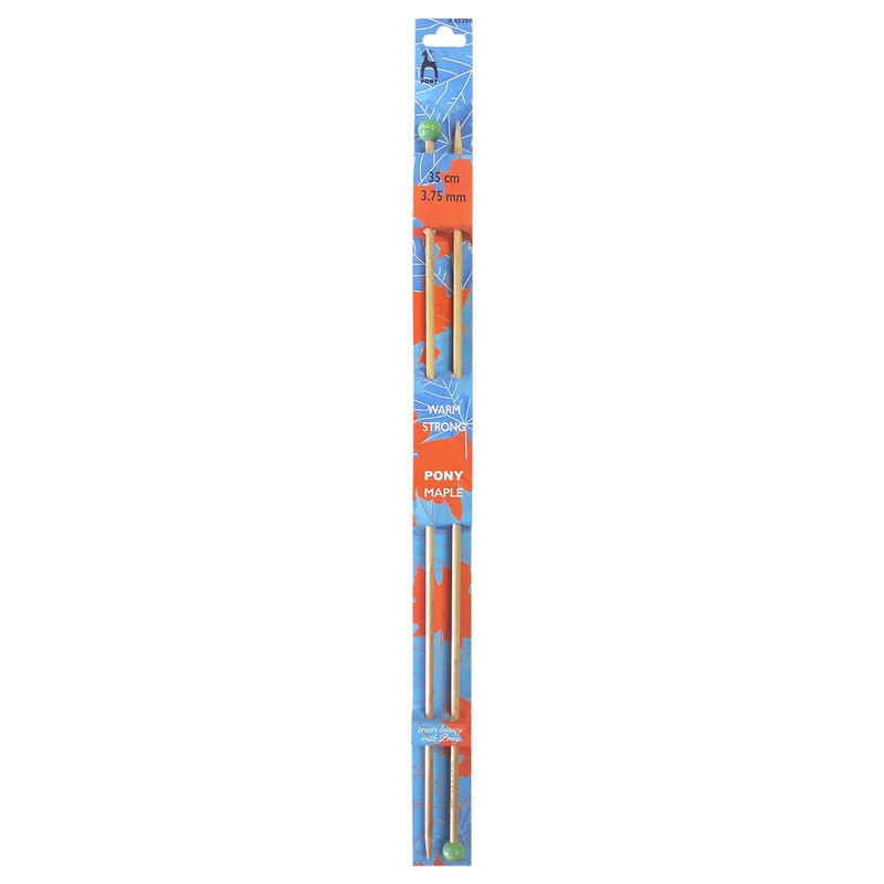 Pony Maple Single Point Knitting Needles 35cm