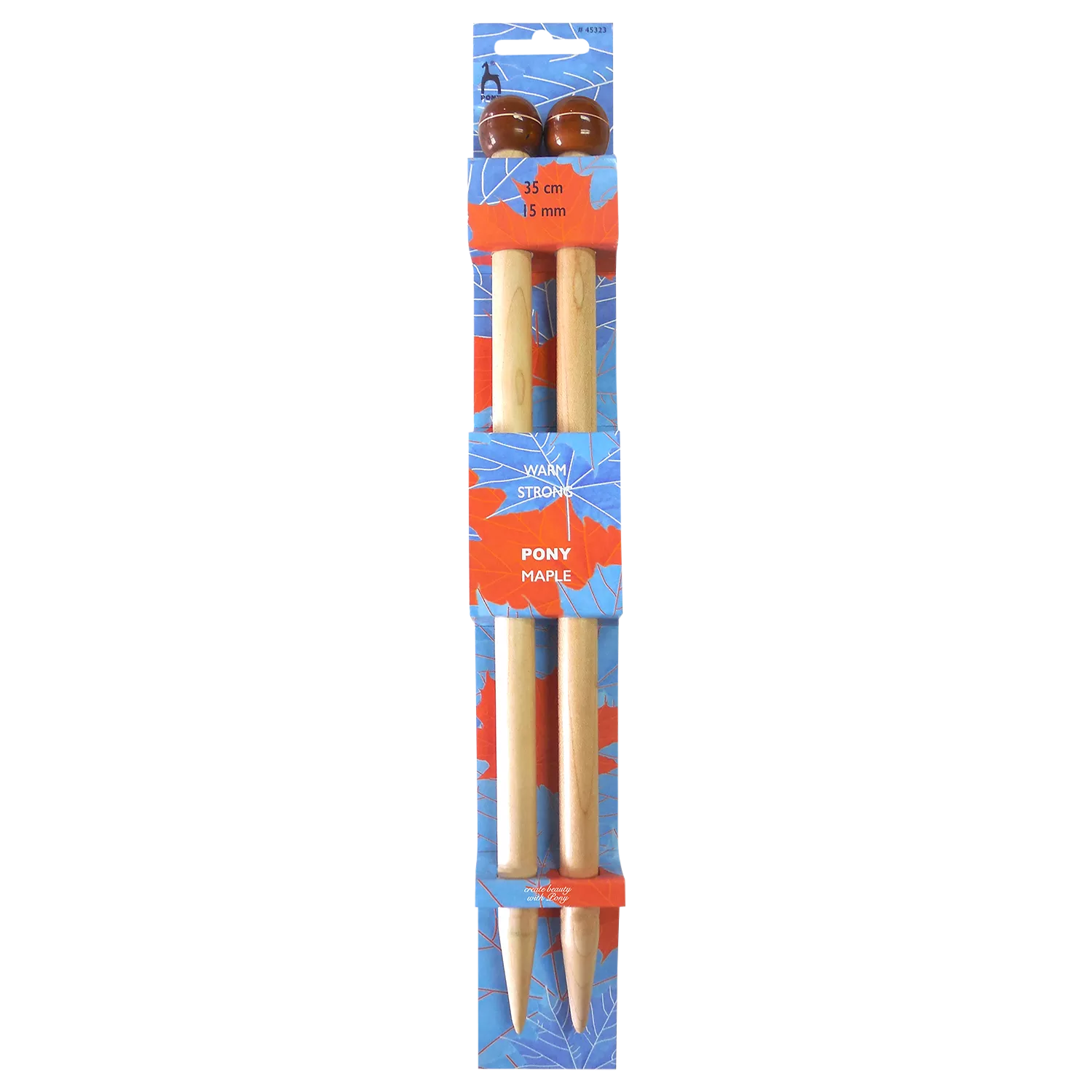 Pony Maple Single Point Knitting Needles 35cm