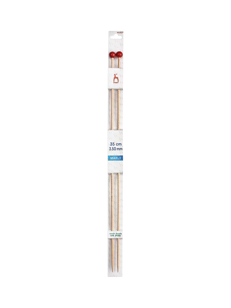 Pony Maple Single Point Knitting Needles 35cm