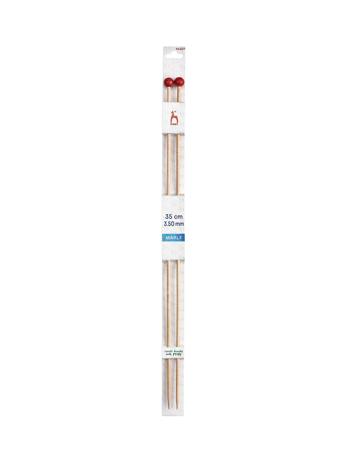 Pony Maple Single Point Knitting Needles 35cm