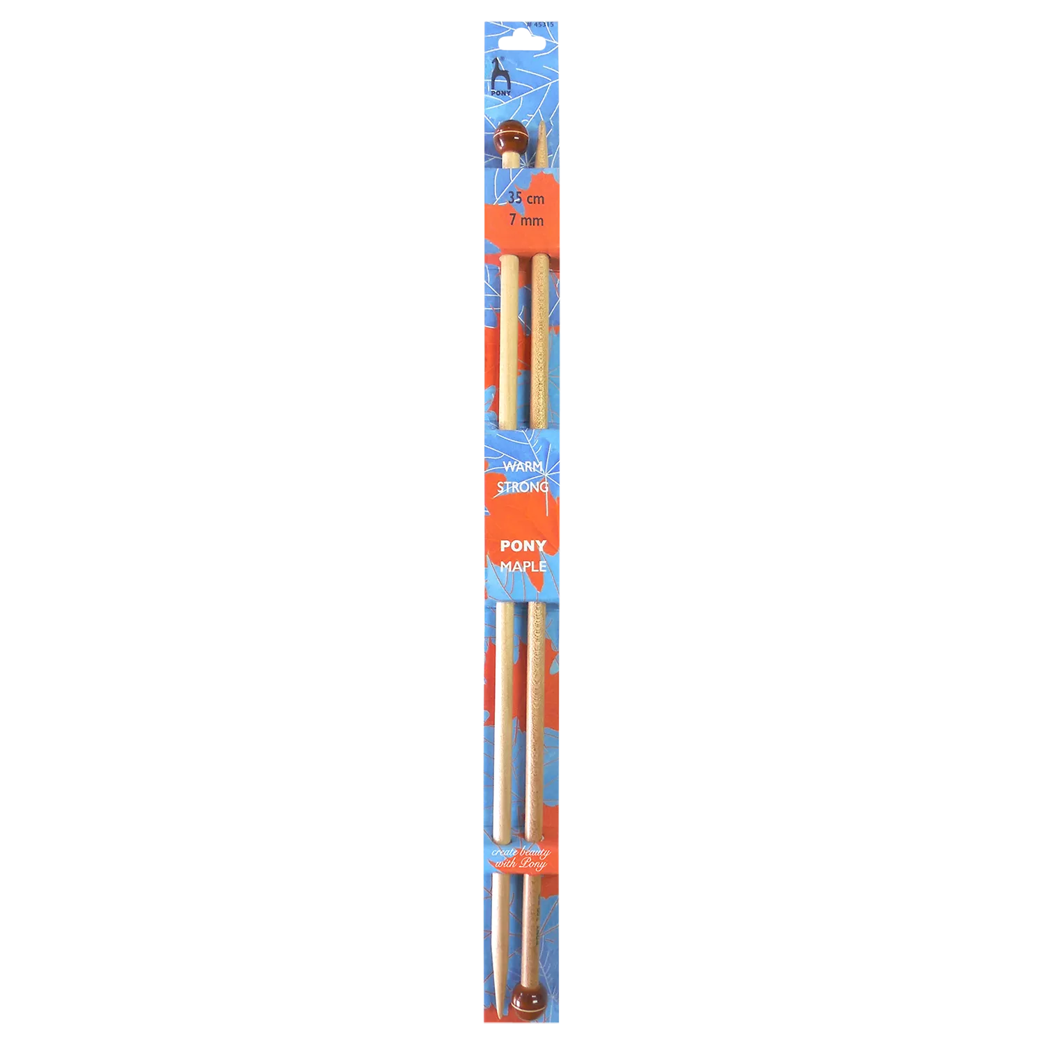 Pony Maple Single Point Knitting Needles 35cm
