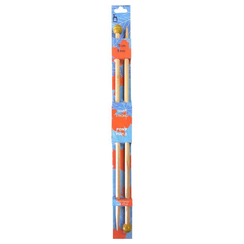 Pony Maple Single Point Knitting Needles 35cm