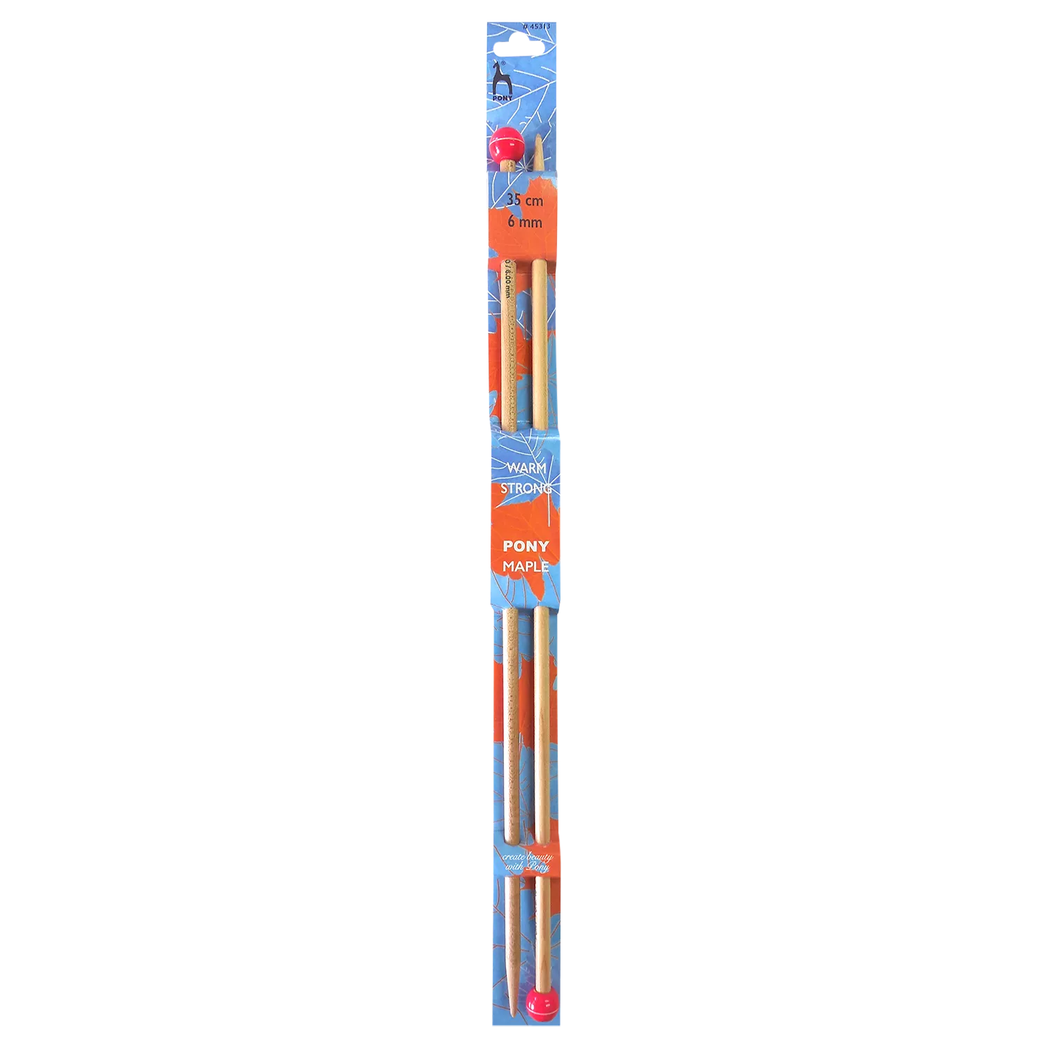 Pony Maple Single Point Knitting Needles 35cm