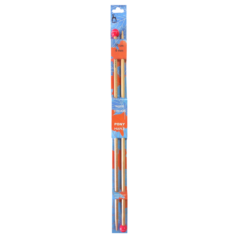 Pony Maple Single Point Knitting Needles 35cm