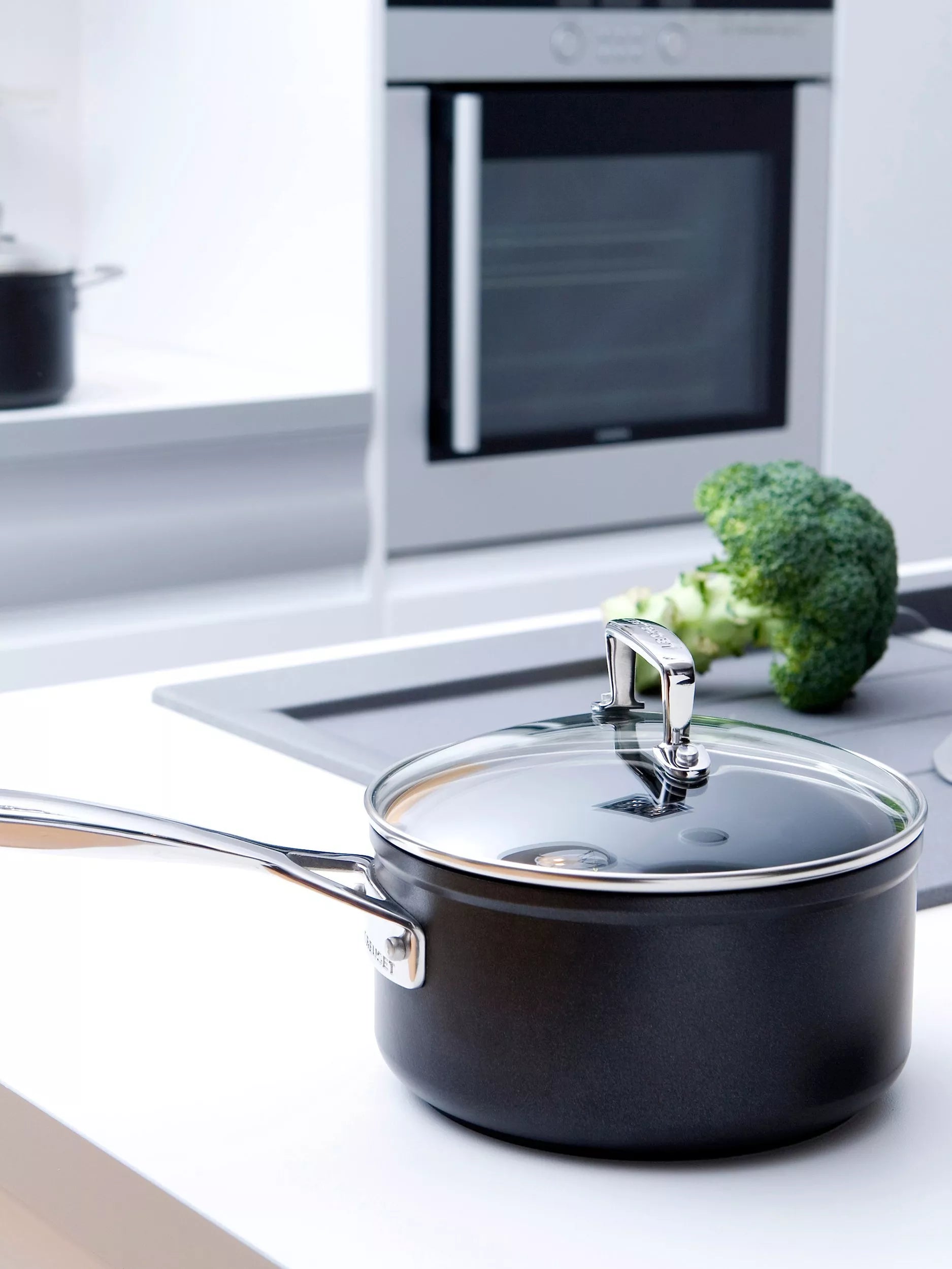 Le Creuset toughened non-stick cookware pan set, 4 piece, UK version