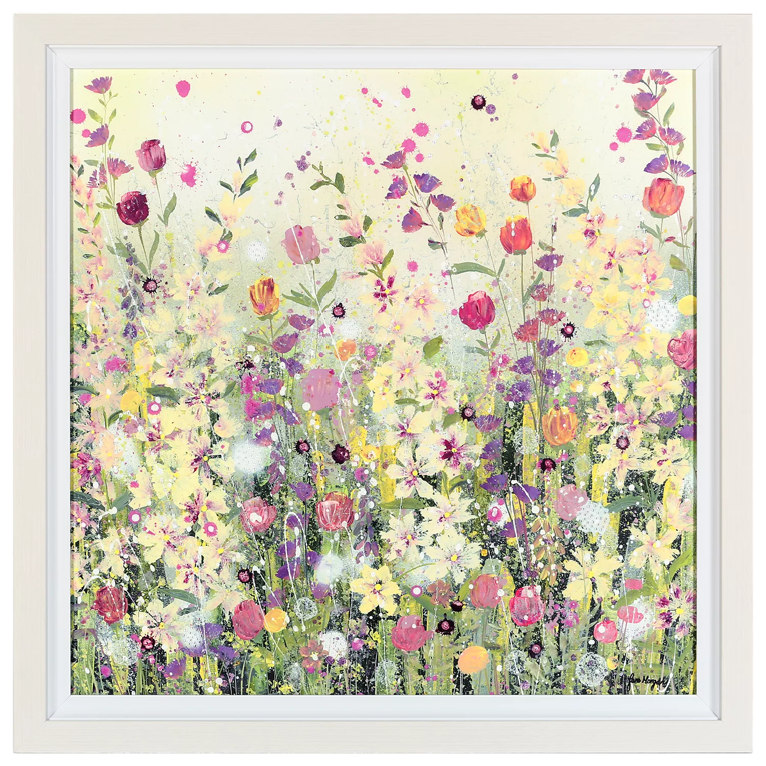 John Lewis Jane Morgan Summer Blooms embellished framed print 92 x 92cm, UK version