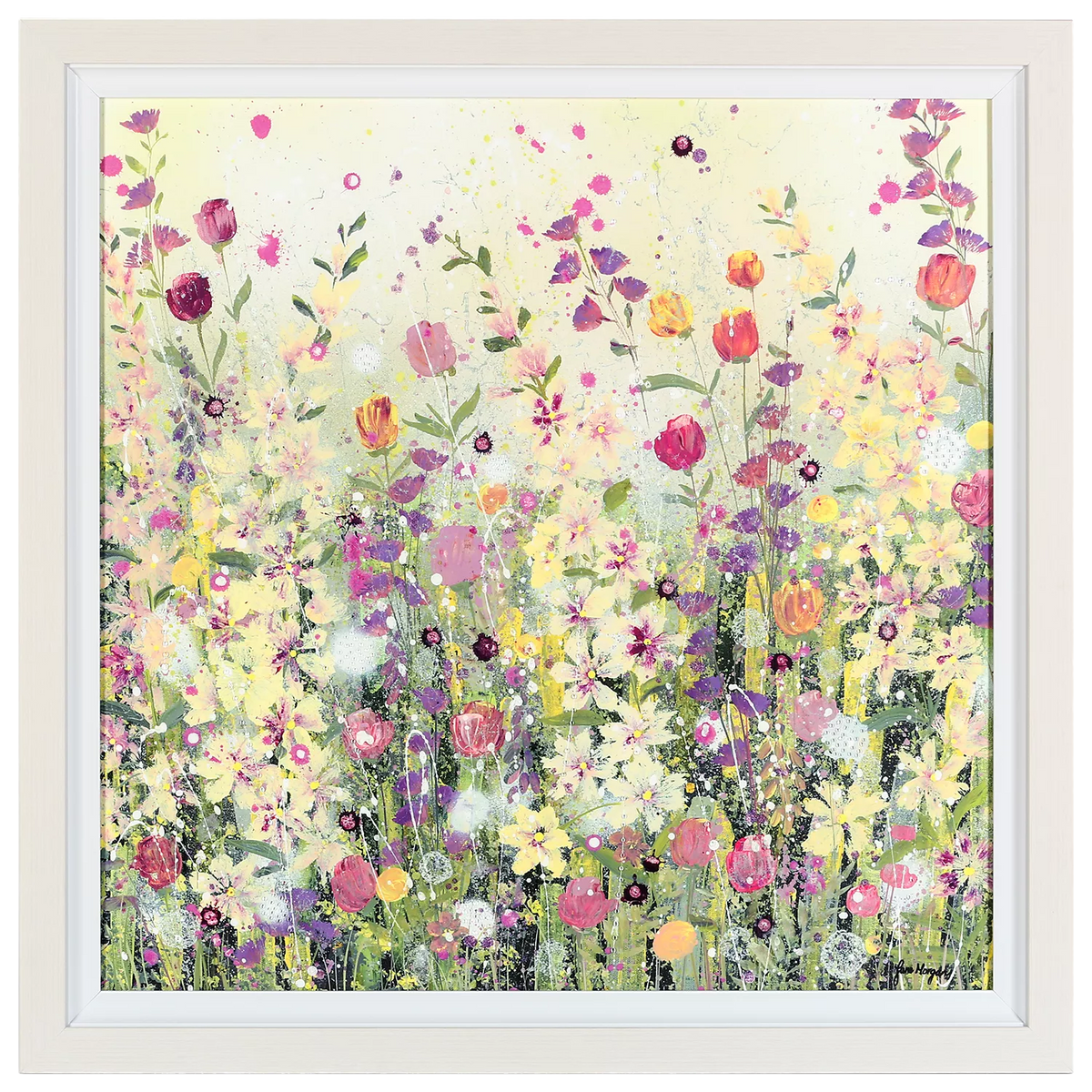 John Lewis Jane Morgan Summer Blooms embellished framed print 92 x 92cm, UK version