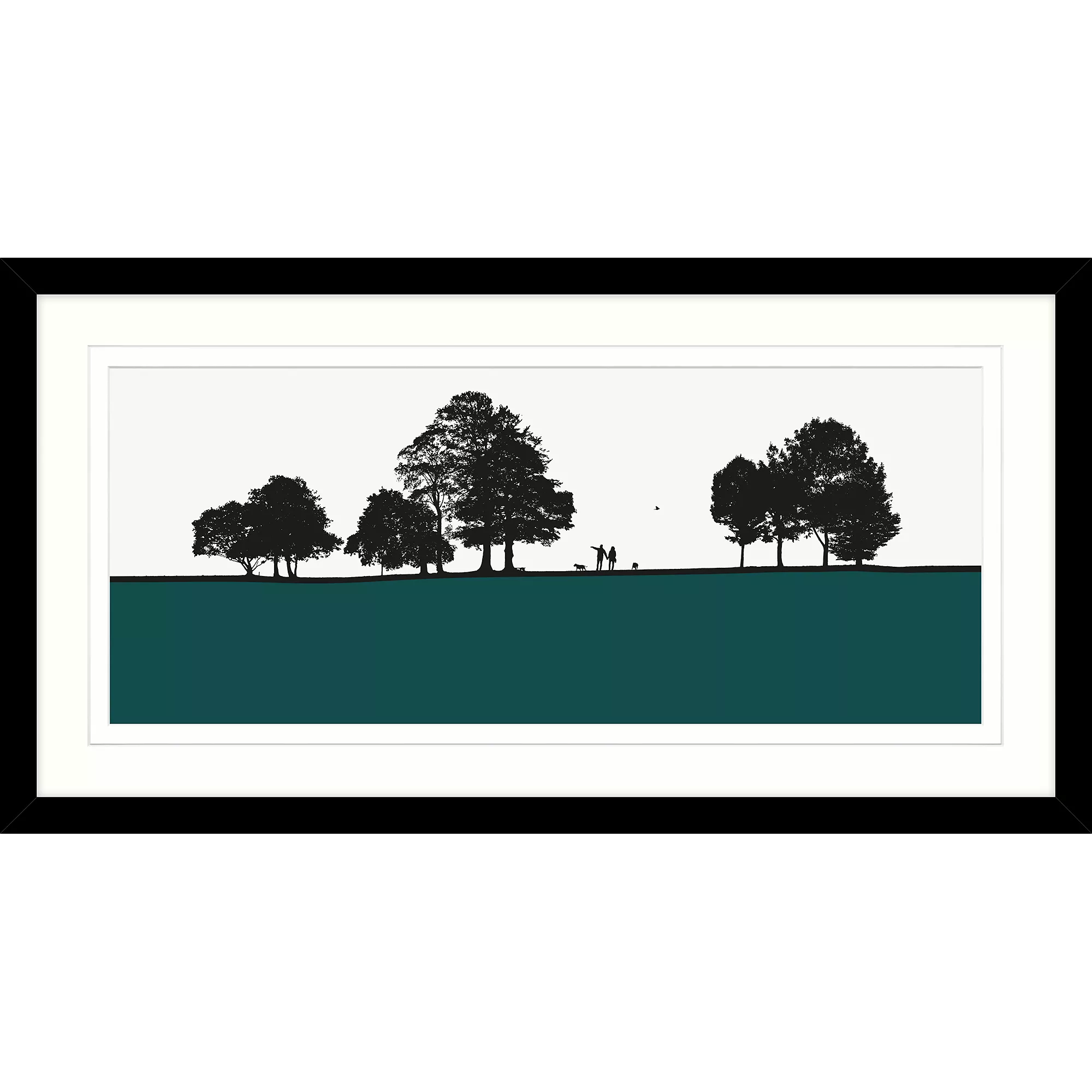John Lewis Jacky Al-Samarraie Roundhay Park framed print, 44.5 x 84.5cm, UK version