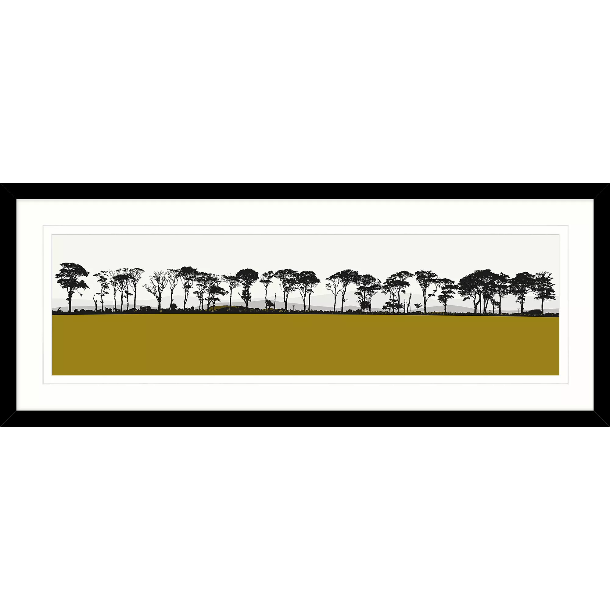John Lewis framed print 'Northumberland' by Jacky Al-Samarraie, 40.5 x 104.5cm, UK version