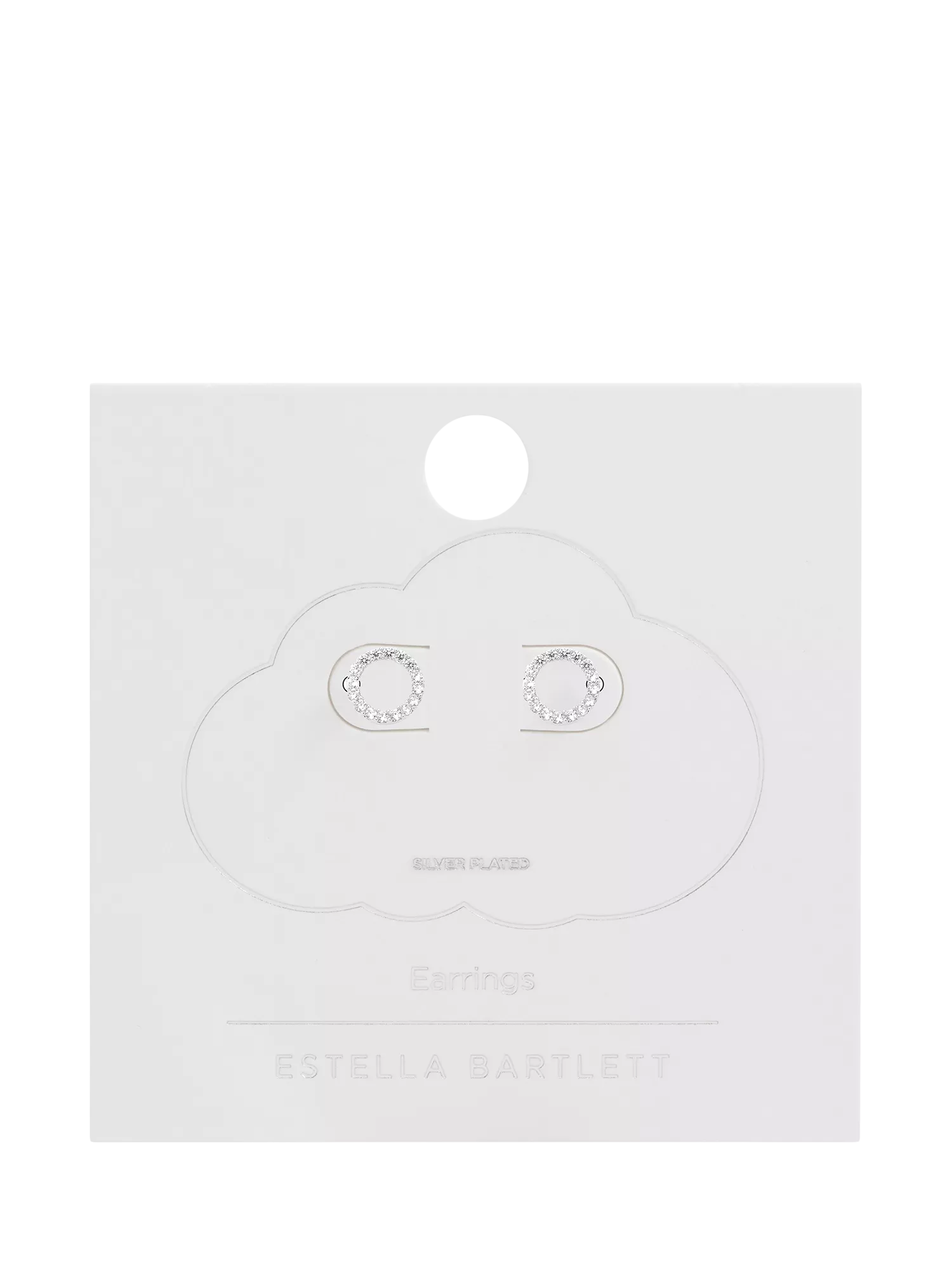 Estella Bartlett pave cubic zirconia circle stud earrings, UK version