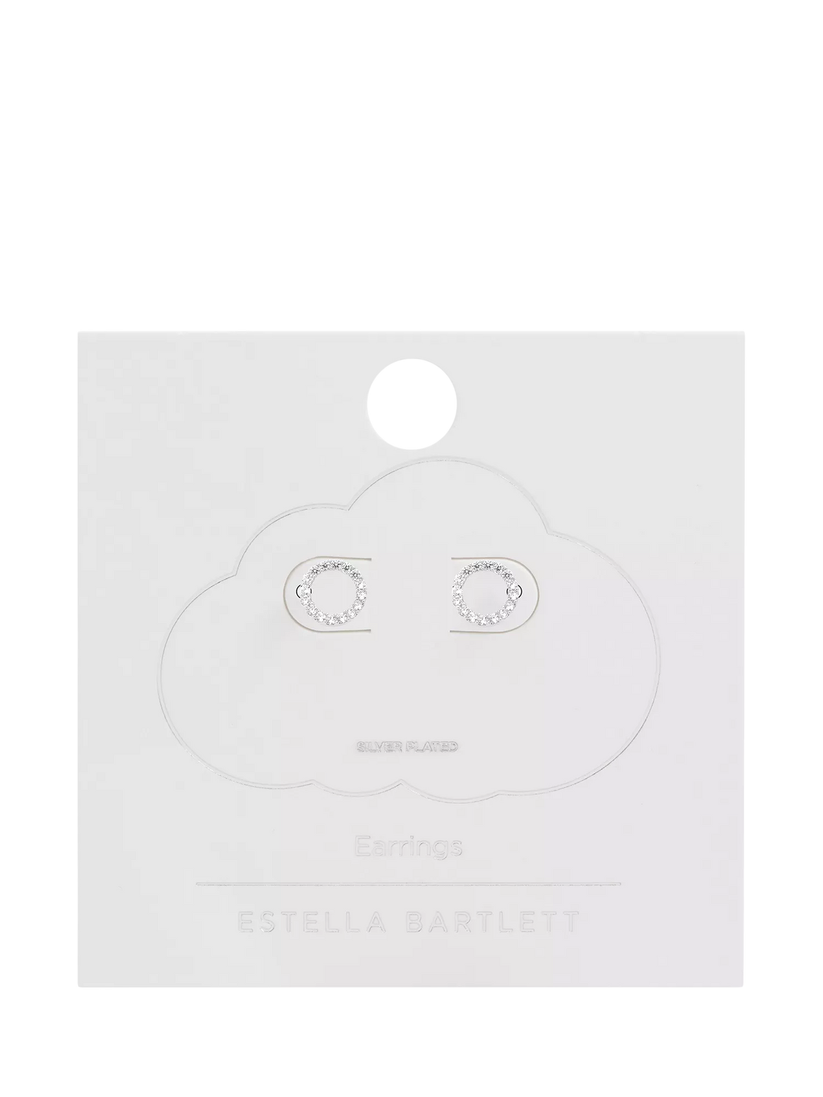 Estella Bartlett pave cubic zirconia circle stud earrings, UK version