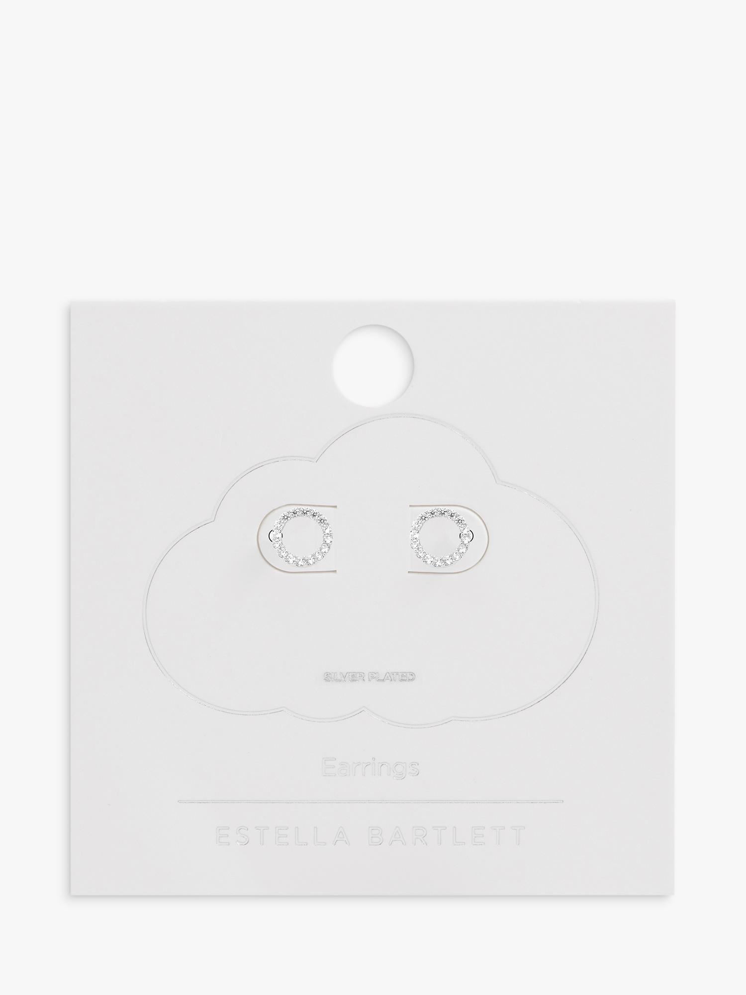Estella Bartlett pave cubic zirconia circle stud earrings, UK version