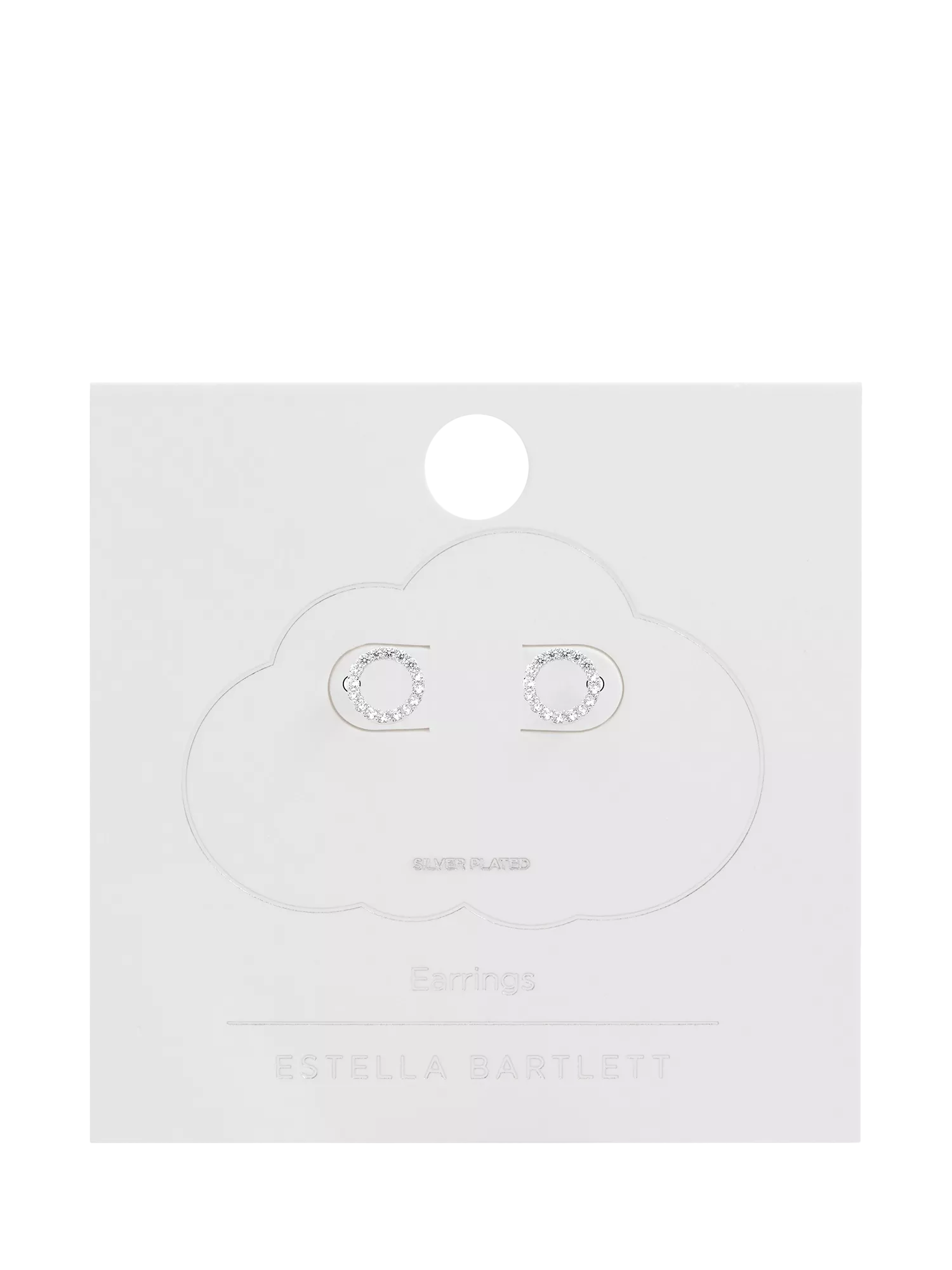 Estella Bartlett pave cubic zirconia circle stud earrings, UK version