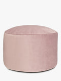 John Lewis velvet pouffe with piped edges, imported from the UK