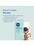 MAM manual breast pump with soft silicone funnel - British product