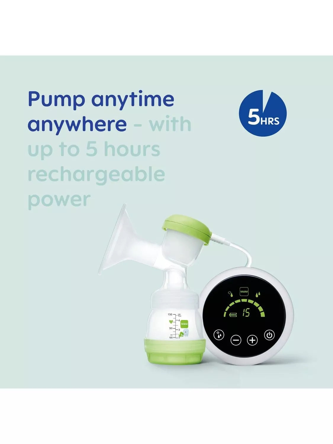 MAM 2-in-1 electric breast pump for baby feeding (British brand)