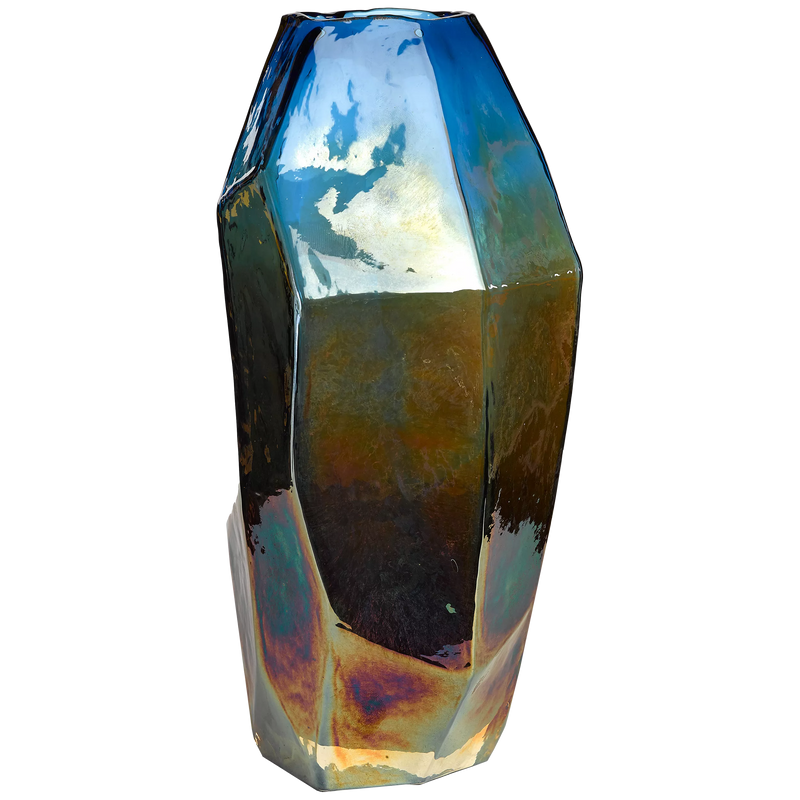 pols potten Graphic Luster Vase in Metallics, Medium 30cm height, imported from the UK